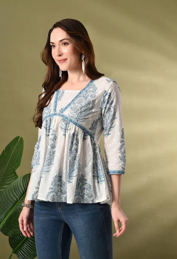 White_Block_Print_Empire_Top
