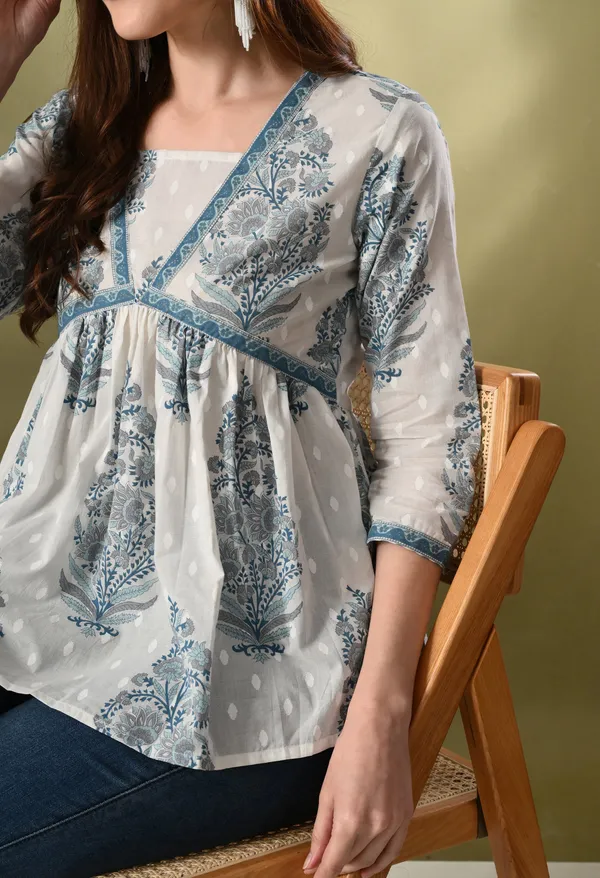 White_Block_Print_Empire_Top