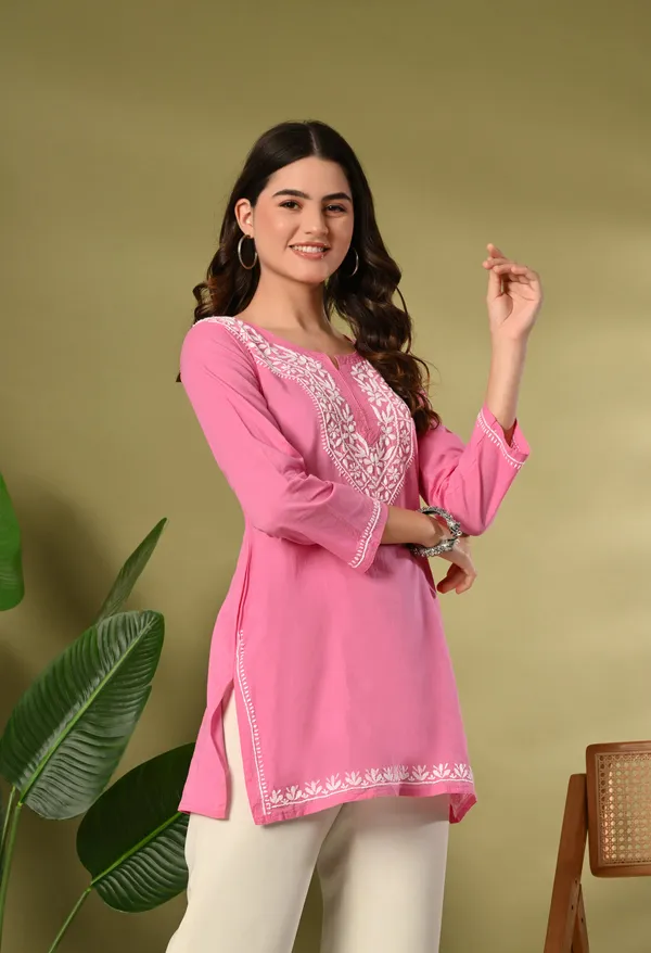 Blush_Pink_Premium_Chikankari_Kurti