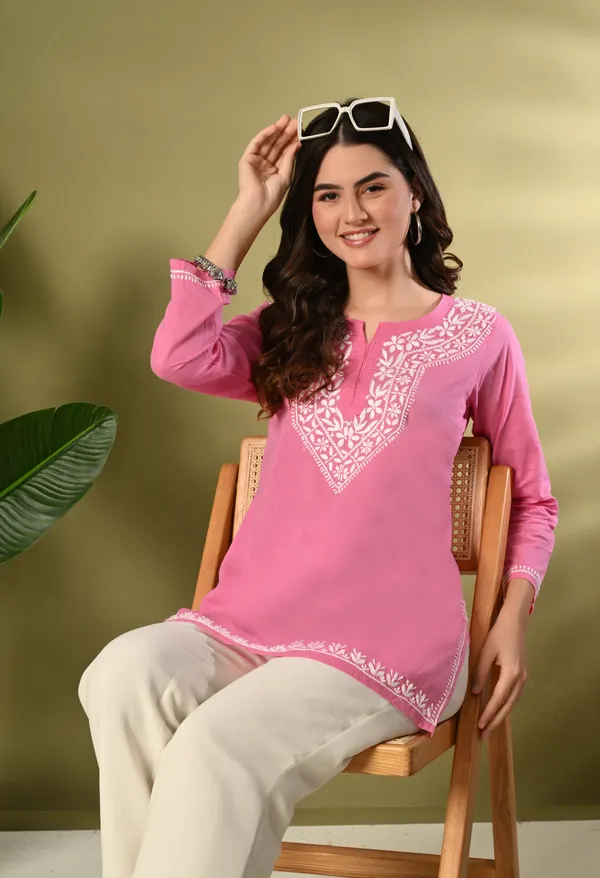 Blush_Pink_Premium_Chikankari_Kurti