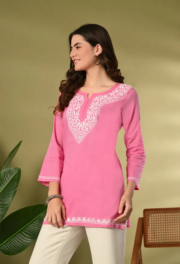 Blush_Pink_Premium_Chikankari_Kurti