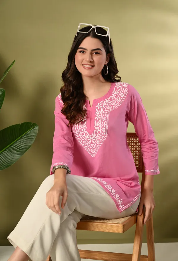 Blush_Pink_Premium_Chikankari_Kurti