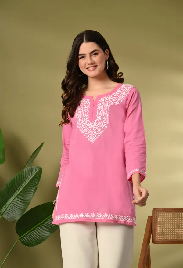 Blush_Pink_Premium_Chikankari_Kurti