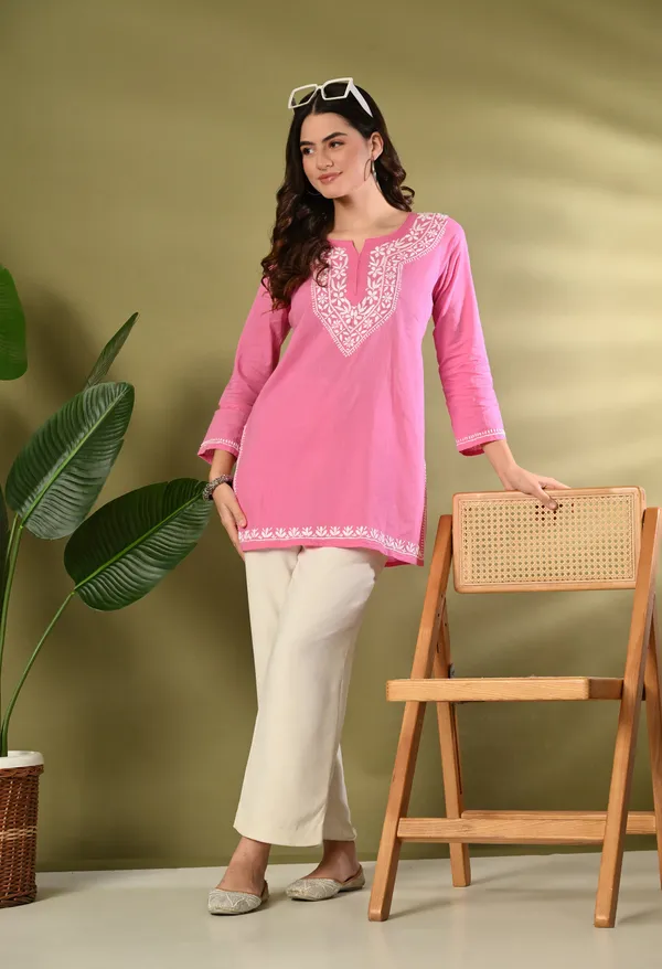 Blush_Pink_Premium_Chikankari_Kurti