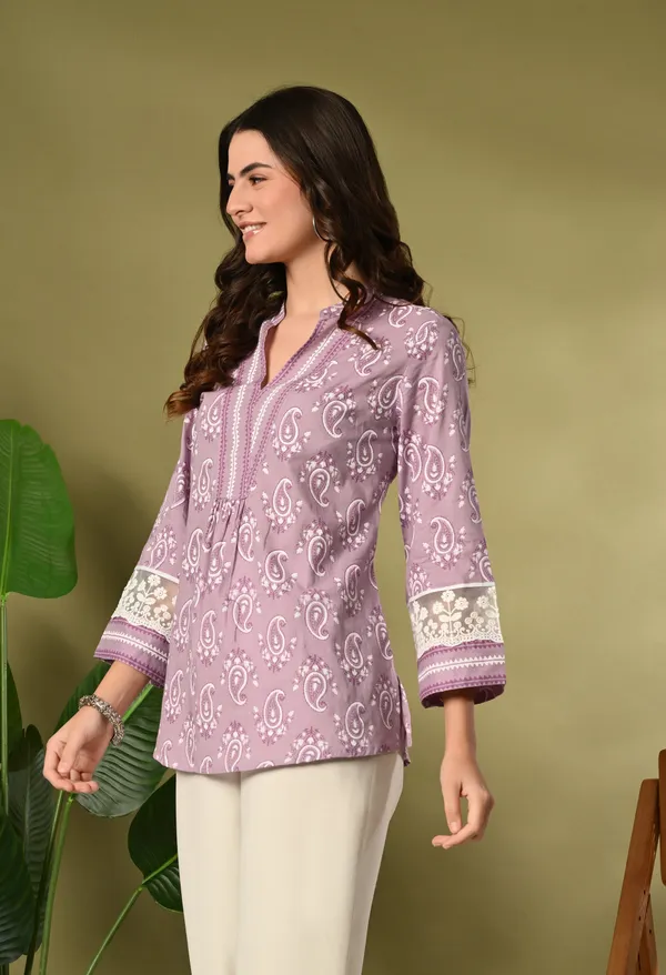 Lavender_Cotton_Printed_Lace_Work_Top
