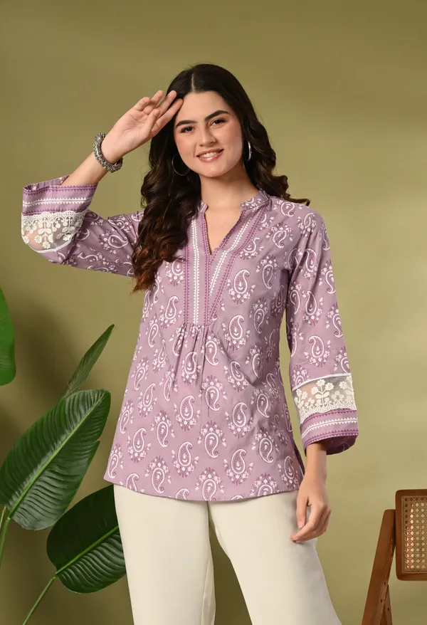Lavender_Cotton_Printed_Lace_Work_Top