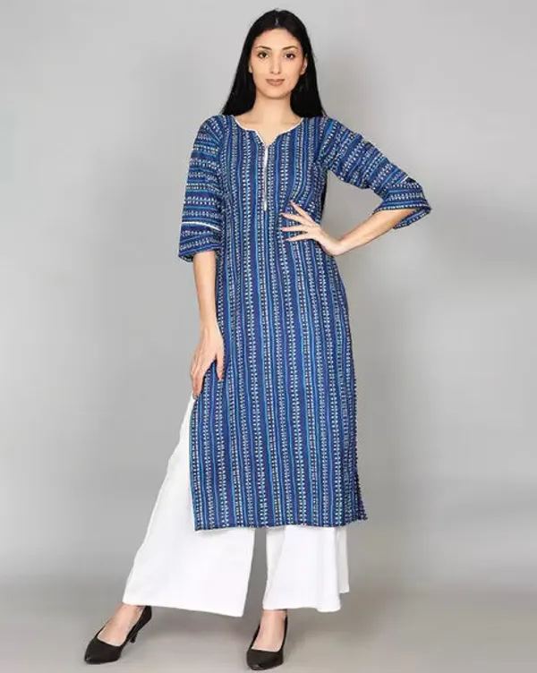 Blue_Block_Print_Indigo_Kurta