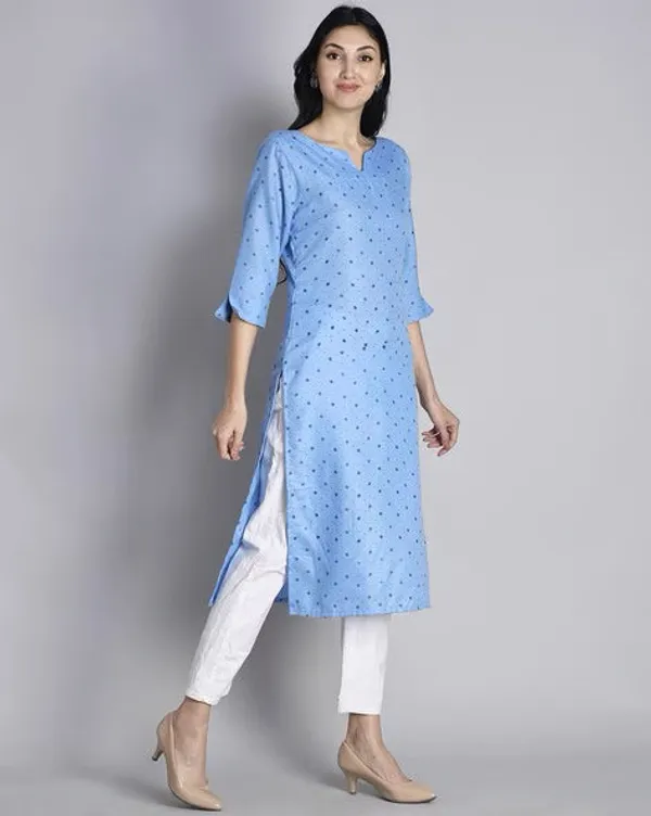 Blue_Booti_Print_Cotton_Kurta