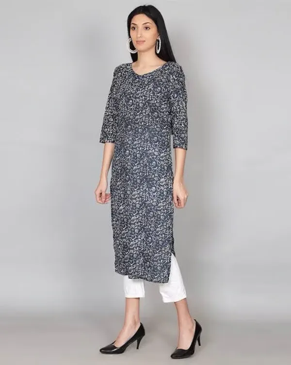 Deep_Blue_Cotton_Printed_Kurta