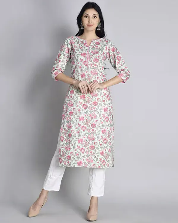 Light_Pink__Floral_Print_Kurta