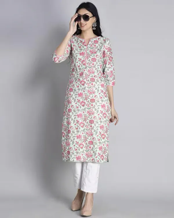 Light_Pink__Floral_Print_Kurta