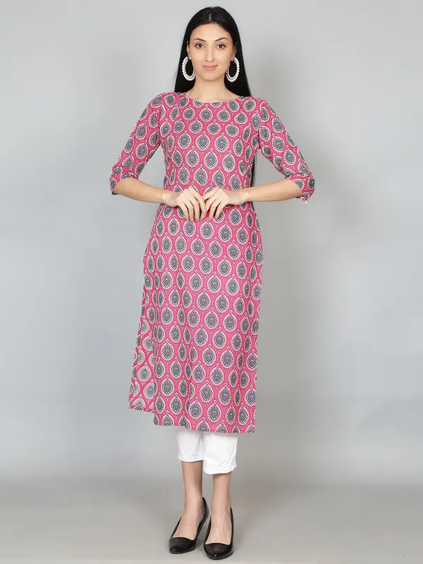 Pink_Printed_Cotton_Kurta