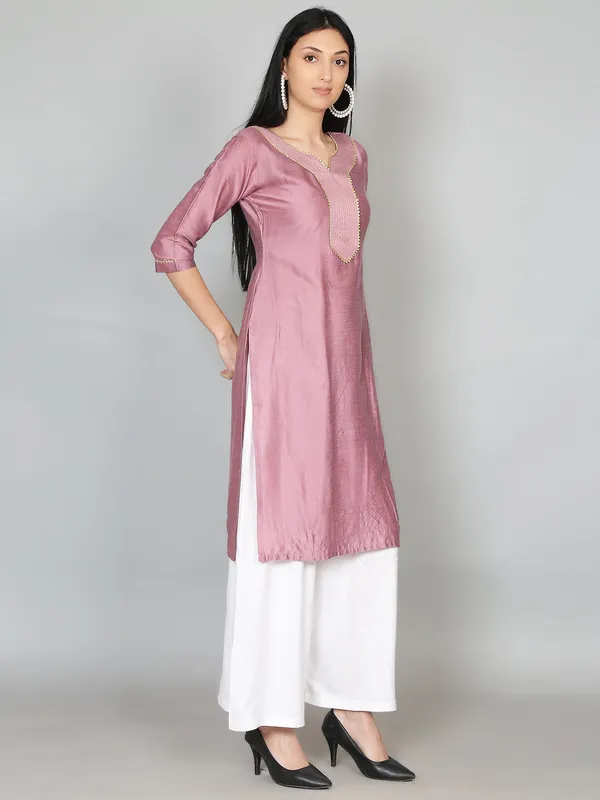 Pink_Solid_Gota_Patti_Kurta