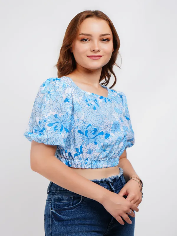 Blue_Floral_Print_Crop_Top