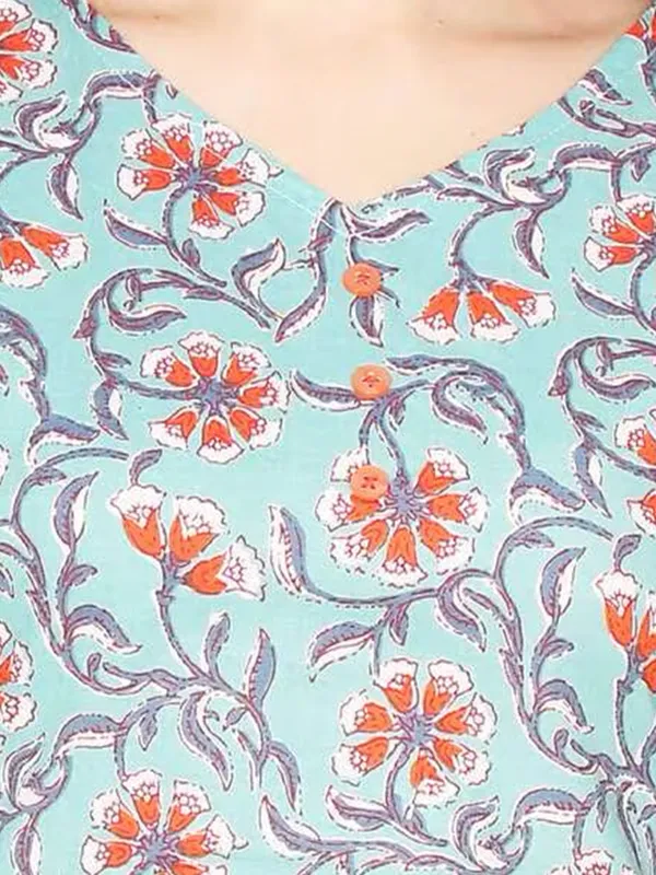 Blue_Floral_Print_Kurti