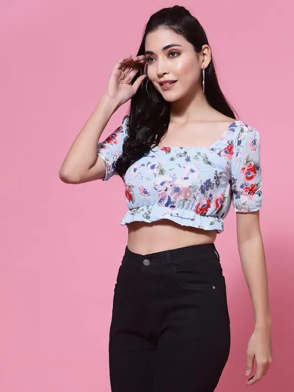 Blue_Floral_Puff_Sleeves_Blouson_Crop_Top