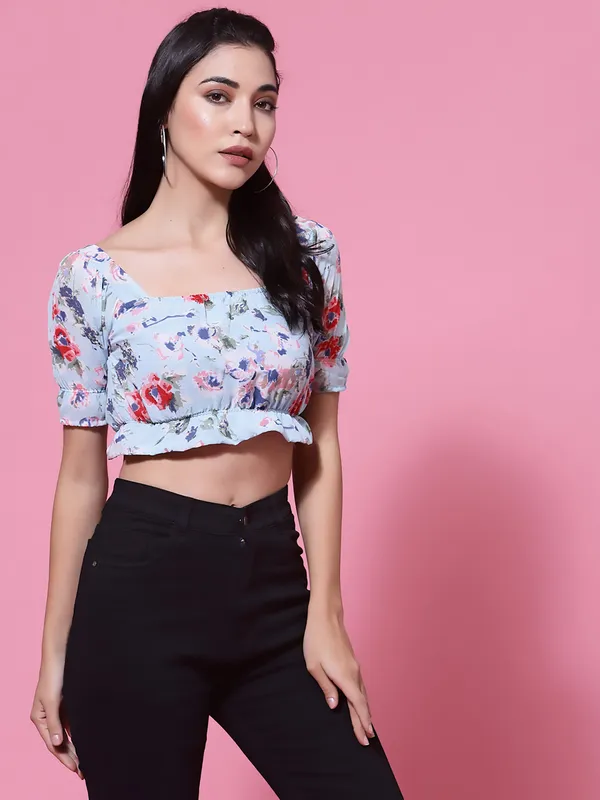 Blue_Floral_Puff_Sleeves_Blouson_Crop_Top