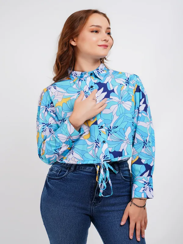 Blue_Shirt_Style_Trendy_Crop_Top