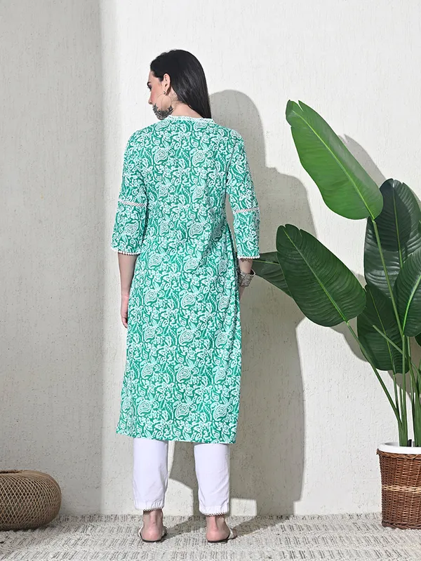 Green_Lace_Work_Cotton_Kurta
