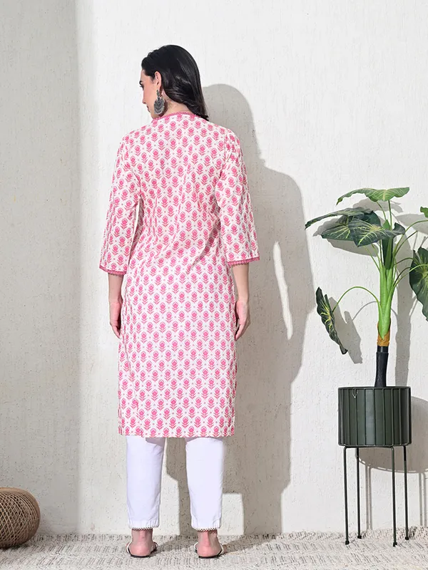 Pink_Floral_Lace_Work_Cotton_Kurta