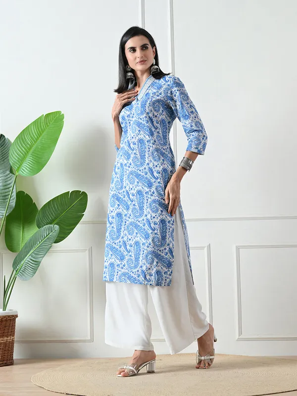 Blue_Printed_Cotton_Straight_Kurta