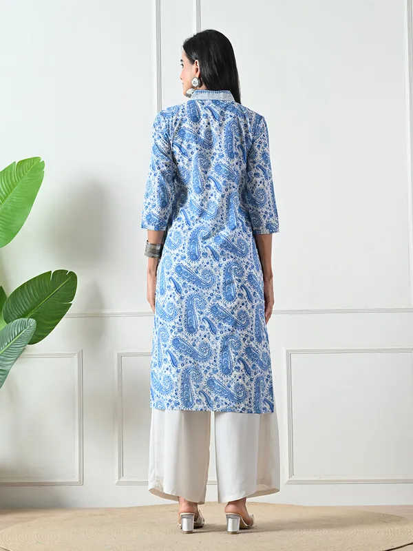 Blue_Printed_Cotton_Straight_Kurta