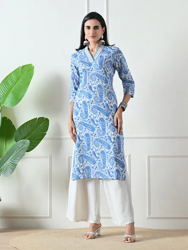 Blue_Printed_Cotton_Straight_Kurta