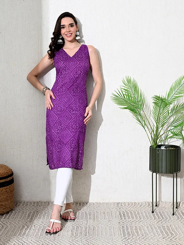 Purple_Bandhani_Print_Cotton_kurta