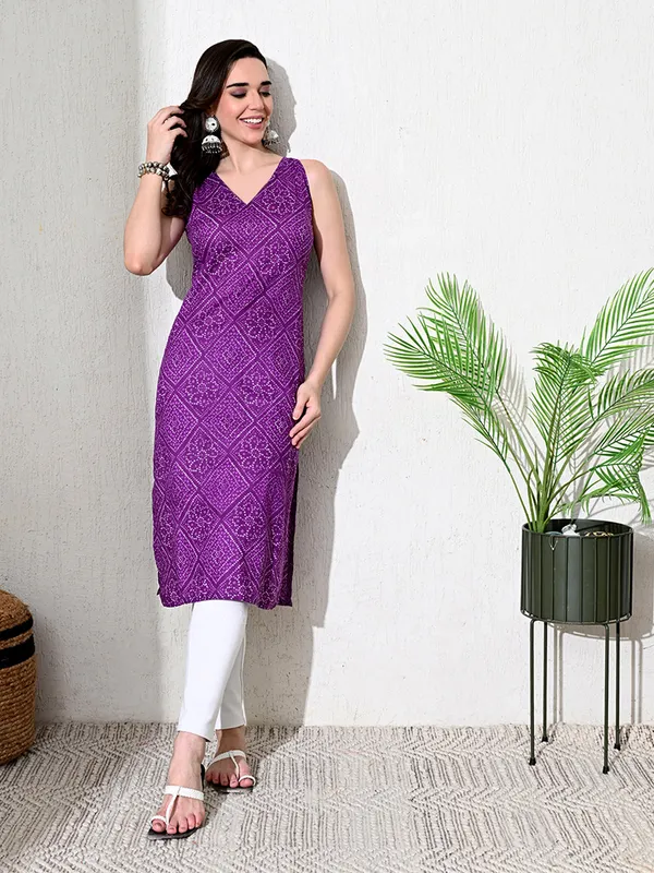 Purple_Bandhani_Print_Cotton_kurta