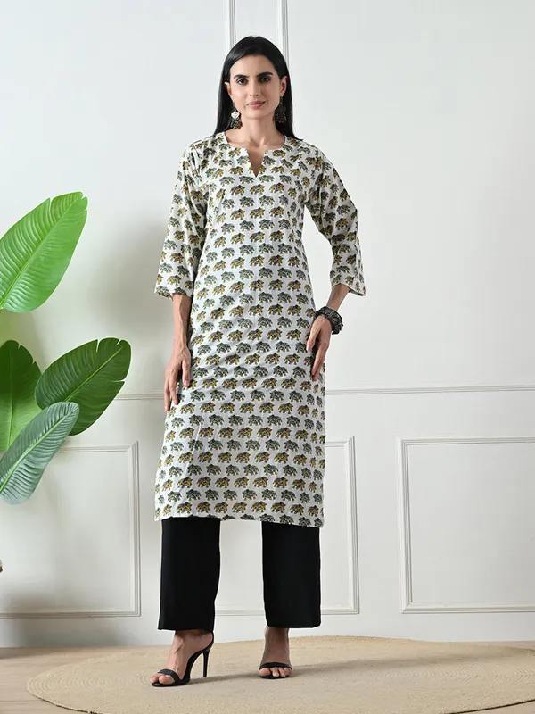 White_Jaipuri_Print_Cotton_Kurta