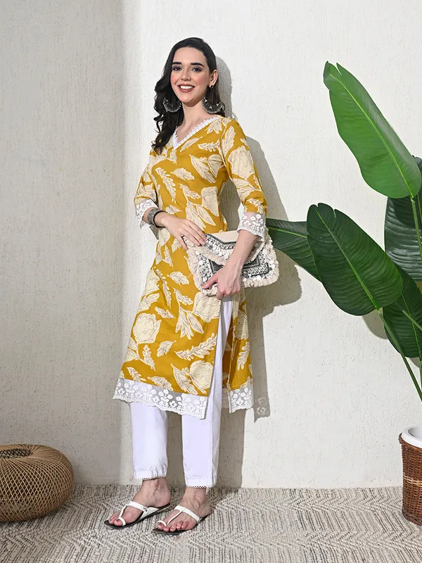 Yellow_Leheriya_Print_Cotton_Kurta