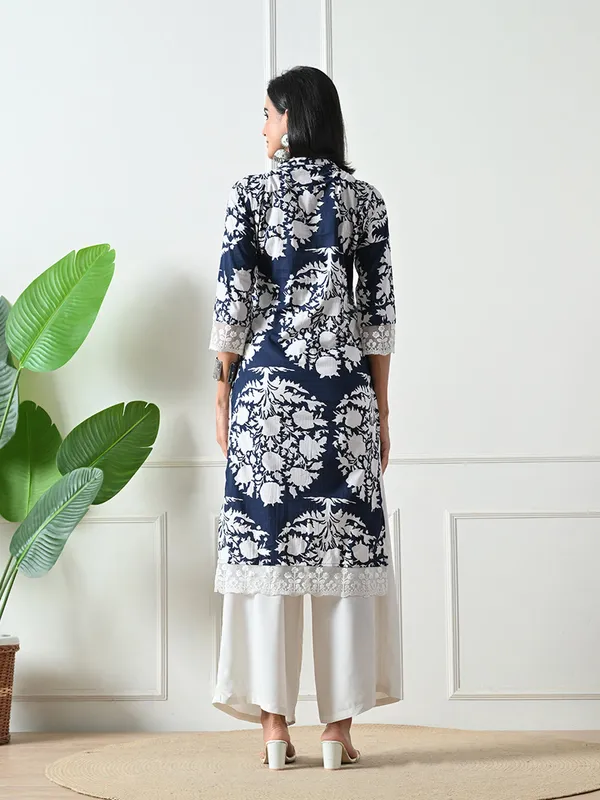 Deep_Blue_Printed_Lace_Details_Kurta