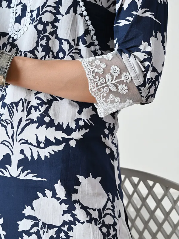 Deep_Blue_Printed_Lace_Details_Kurta