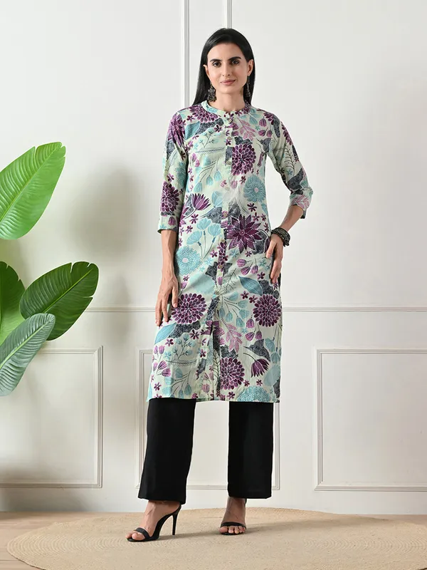 Light_Green_Floral_Printed_Kurta