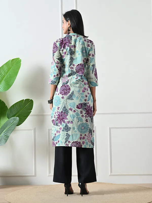 Light_Green_Floral_Printed_Kurta