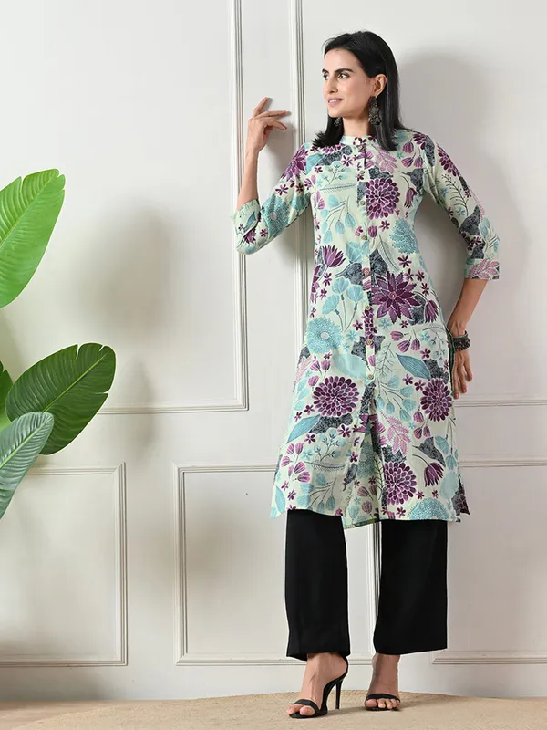 Light_Green_Floral_Printed_Kurta
