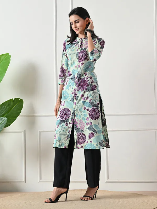 Light_Green_Floral_Printed_Kurta