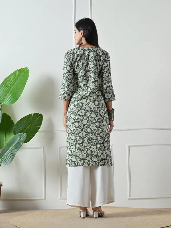 Dark_Green_Block_Print_Kurta