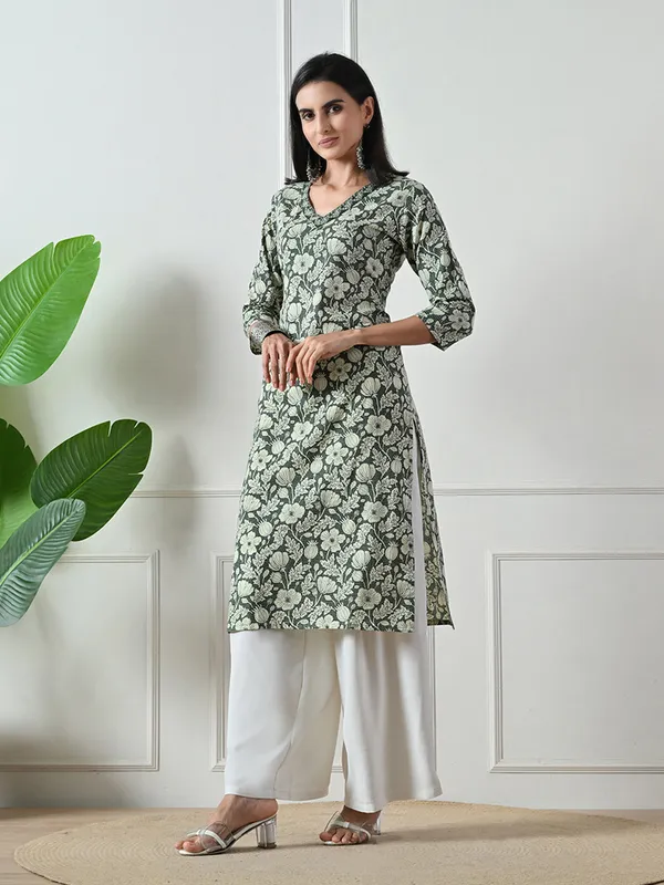 Dark_Green_Block_Print_Kurta