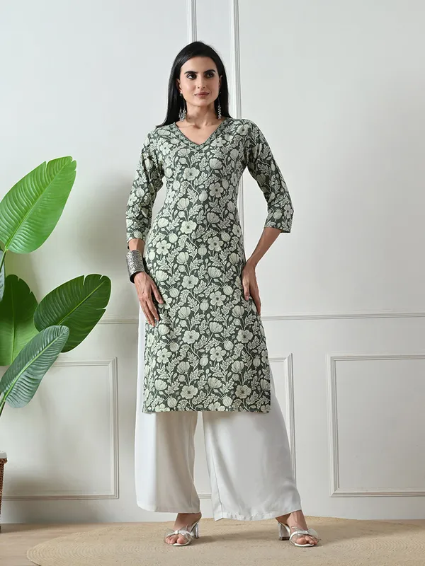 Dark_Green_Block_Print_Kurta