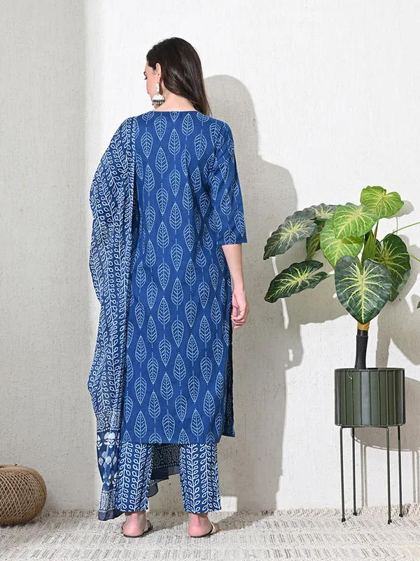 Blue_Jaipuri_Print_Sequins_Work_Kurta_set