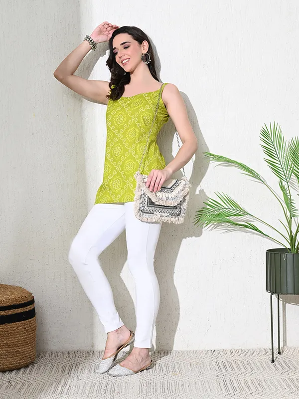Green_Jaipuri_Print_Cotton_Kurti
