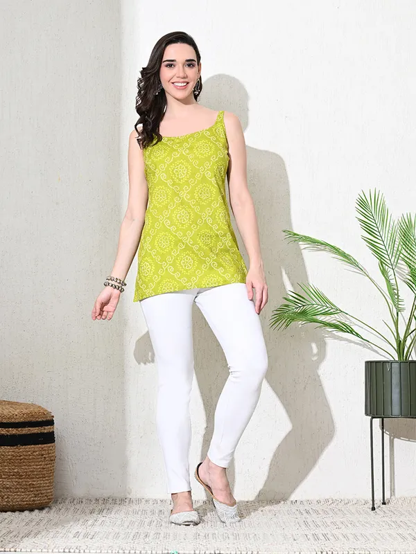 Green_Jaipuri_Print_Cotton_Kurti