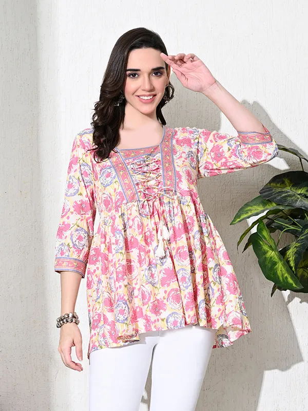 Pink_Floral_Printed_Empire_Top