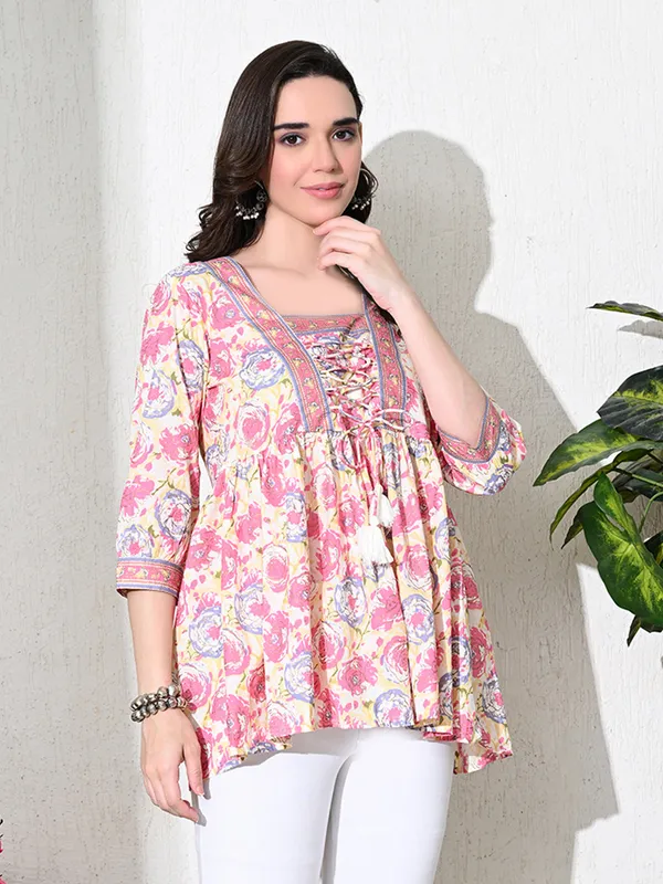 Pink_Floral_Printed_Empire_Top