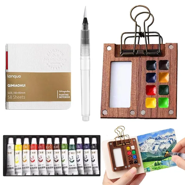 Mini_Wooden_Travel_Watercolor_Kit