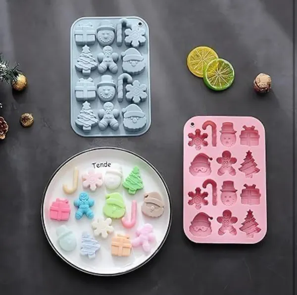 Pink_1Pc_14_Cavity_Silicone_Christmas_Chocolate_Mould_14-Cavity_Santa_Claus_Snowman_Gingerbread_Snowflake_Christmas_For_Baking_Holiday_Chocolate,_Candy,_Gummy_And_Candle_Topping_Candy_Molds