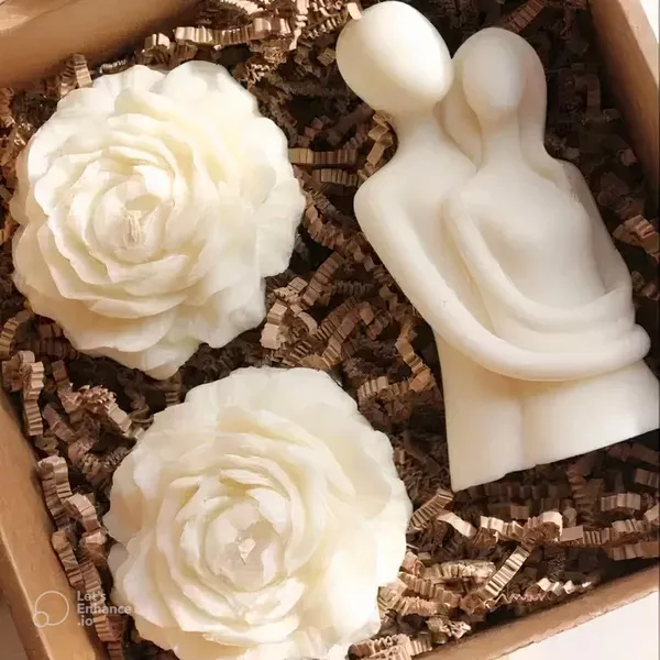 White_Peony_&_Couple_Candle_Combo_Best_For_Home_Decor,_Festive_Gifting_&_Relaxation_(Pack_Of_3)