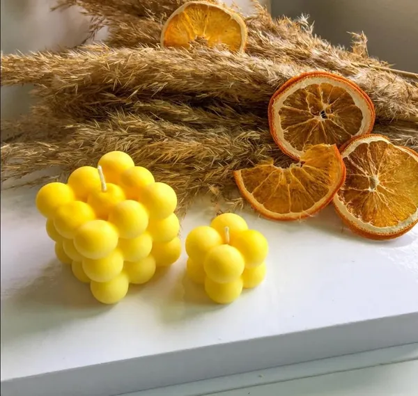 Yellow_Bubble_Candle_Combo,_Big_And_Small_Scented_Candles_Blend_Of_Natural_Fragrances_Long-Lasting_Aroma_Perfect_For_Home_Decor_&_Festivals_Gifting_(Pack_Of_2)