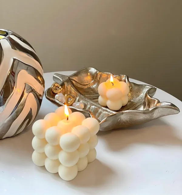 White_Bubble_Candle_Combo,_Big_And_Small_Scented_Candles_Blend_Of_Natural_Fragrances_Long-Lasting_Aroma_Perfect_For_Home_Decor_&_Festivals_Gifting_(Pack_Of_2)